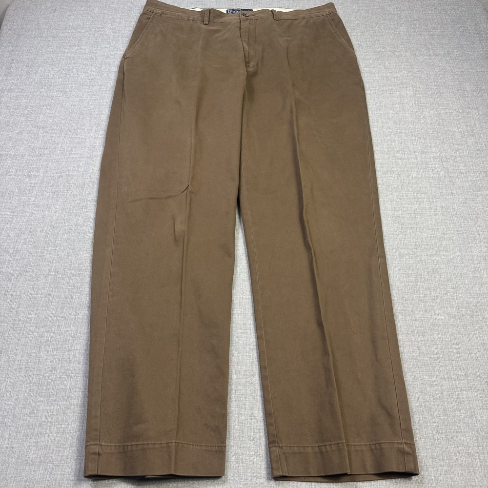 Polo Ralph Lauren Vintage Chino Pants Mens 38x30 Brown Cotton Straight Fit